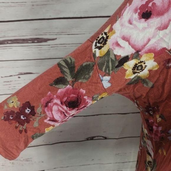 Pomelo Floral Print 3/4 Sleeve Small Blouse Style‎ TW1031 - Picture 7 of 7